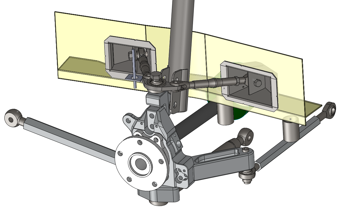 Double A-arm suspension 3D model
