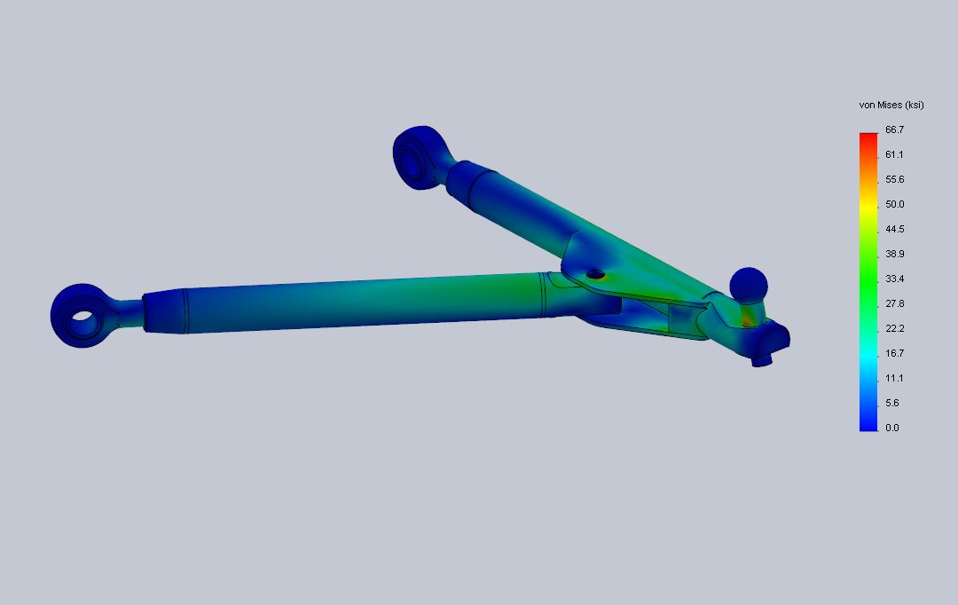 Stress analysis of front control arm