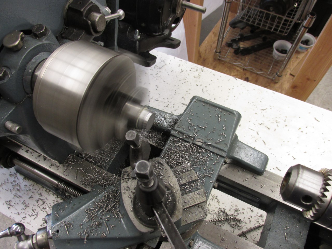 Turning rod end spacers on lathe