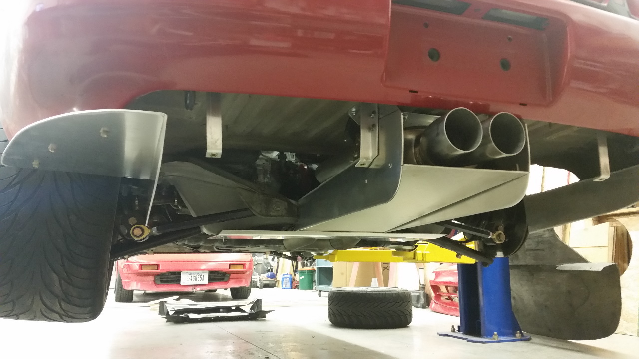 Diffuser center tunnel installed