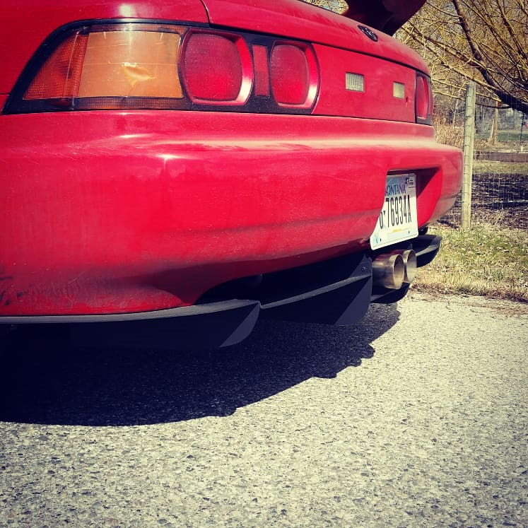 MR2 with custom rear diffuser and center exit exhaust