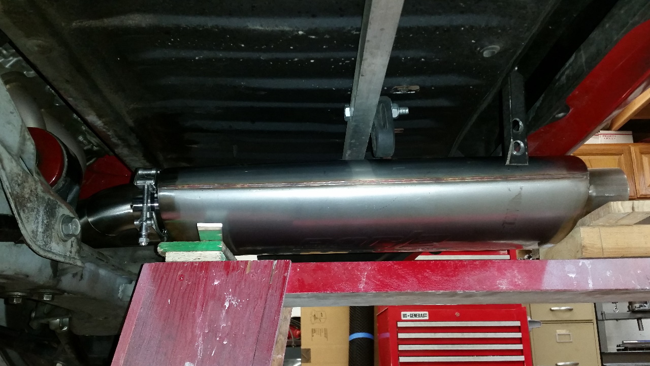Borla X-pipe muffler under MR2 trunk