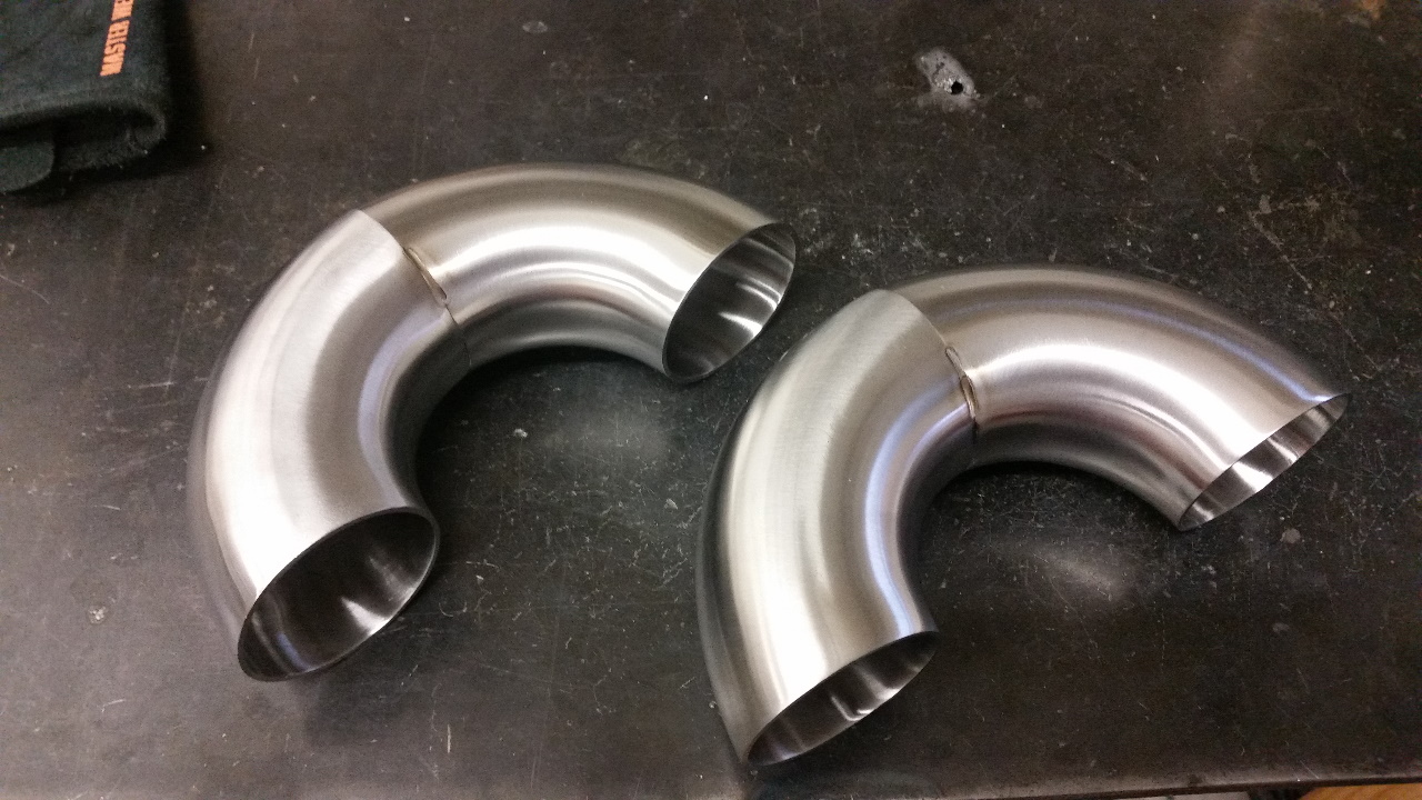 Elbows welded into 180° bends.