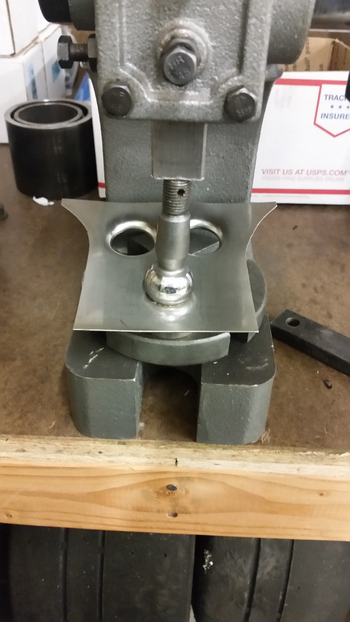 DIY flanged holes on arbor press.