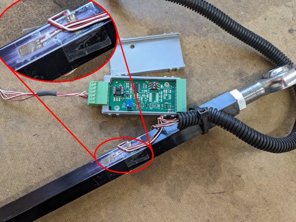 Strain gauges installed on tie rod